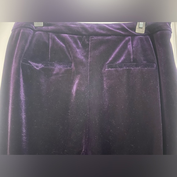 MICHEL STUDIO beautiful velvet purple wide leg pants! Size 12 - Picture 4 of 9
